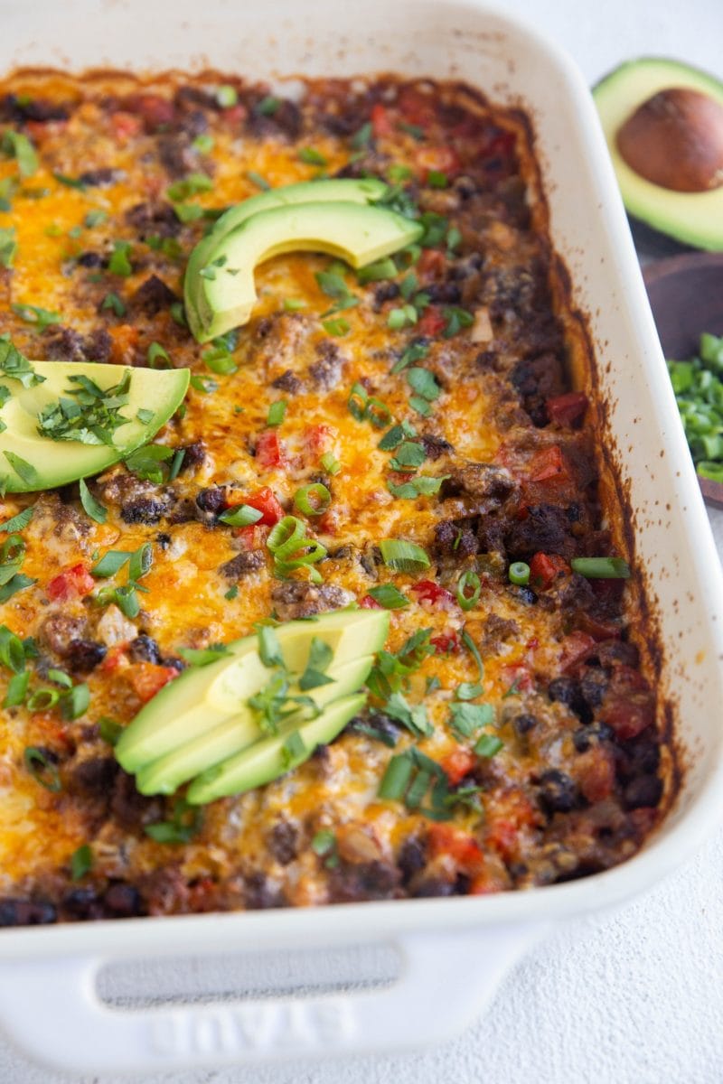 Ground Beef Taco Casserole - The Roasted Root