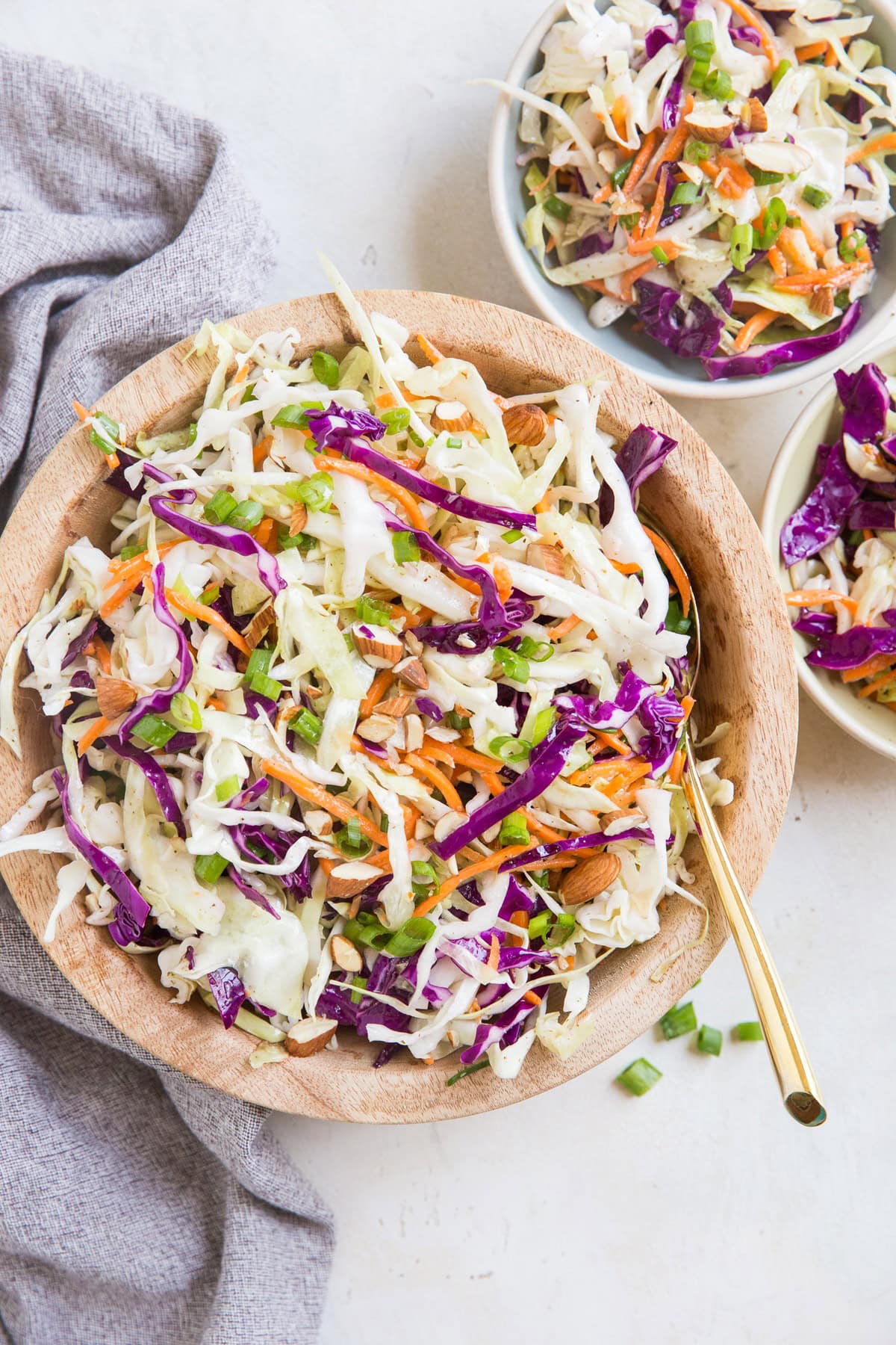 Easy fresh Coleslaw Recipe from scratch - no mayo or cane sugar! A healthy, delicious vibrant coleslaw recipe