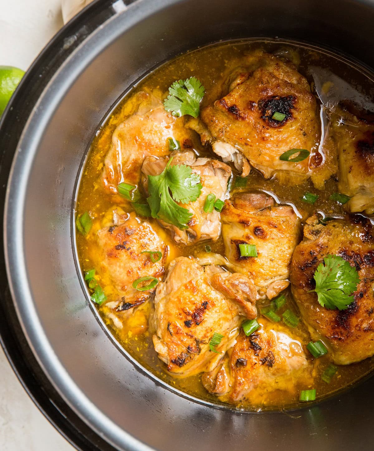 Pressure Cooker Jamaican Jerk Chicken - Caribbean chicken recipe with garlic, ginger, and liquid aminos