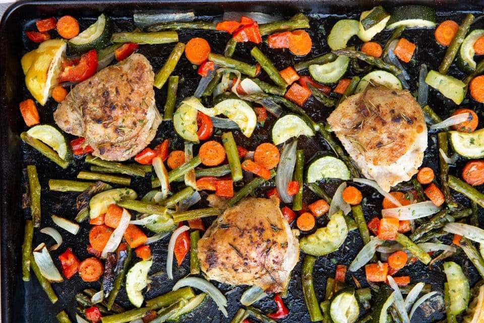 Sheet Pan Lemon Garlic Rosemary Chicken And Vegetables - The Roasted Root