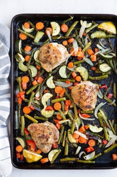 Sheet Pan Lemon Garlic Rosemary Chicken And Vegetables - The Roasted Root