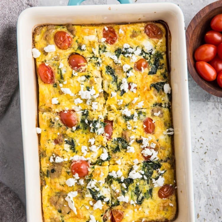 Mediterranean Breakfast Casserole - The Roasted Root