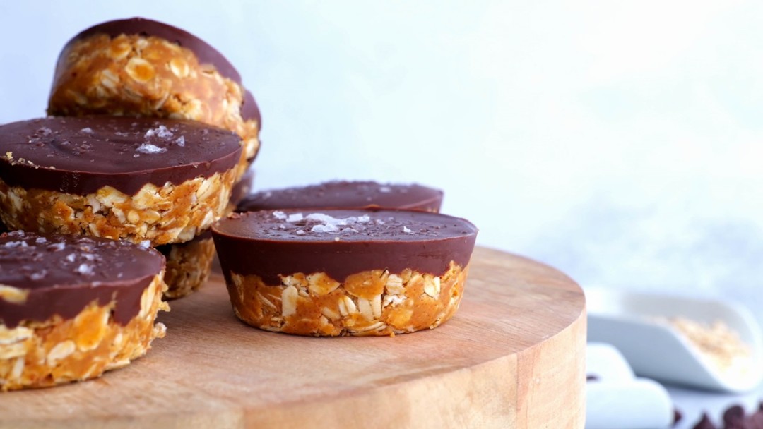 No-Bake Oatmeal Peanut Butter Cups - The Roasted Root