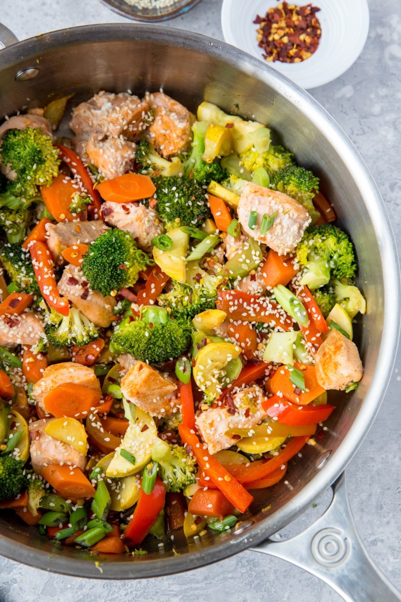 Salmon Stir Fry With Vegetables - The Roasted Root