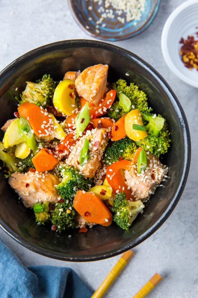 Salmon Stir Fry with Vegetables - The Roasted Root