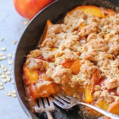 Gluten-Free Vegan Peach Cobbler - The Roasted Root