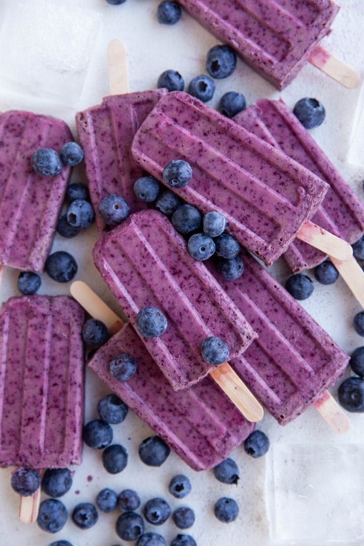 3-Ingredient Blueberry Popsicles - The Roasted Root