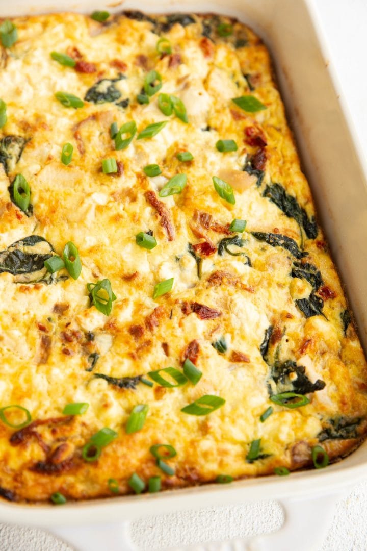 Chicken and Spinach Breakfast Casserole with Sun-Dried Tomatoes and ...