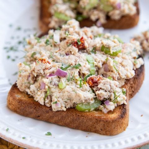 Healthy Tuna Salad With Hummus (Mayo-Free) - The Roasted Root