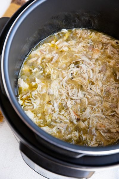 Instant Pot Chile Verde Shredded Chicken - The Roasted Root