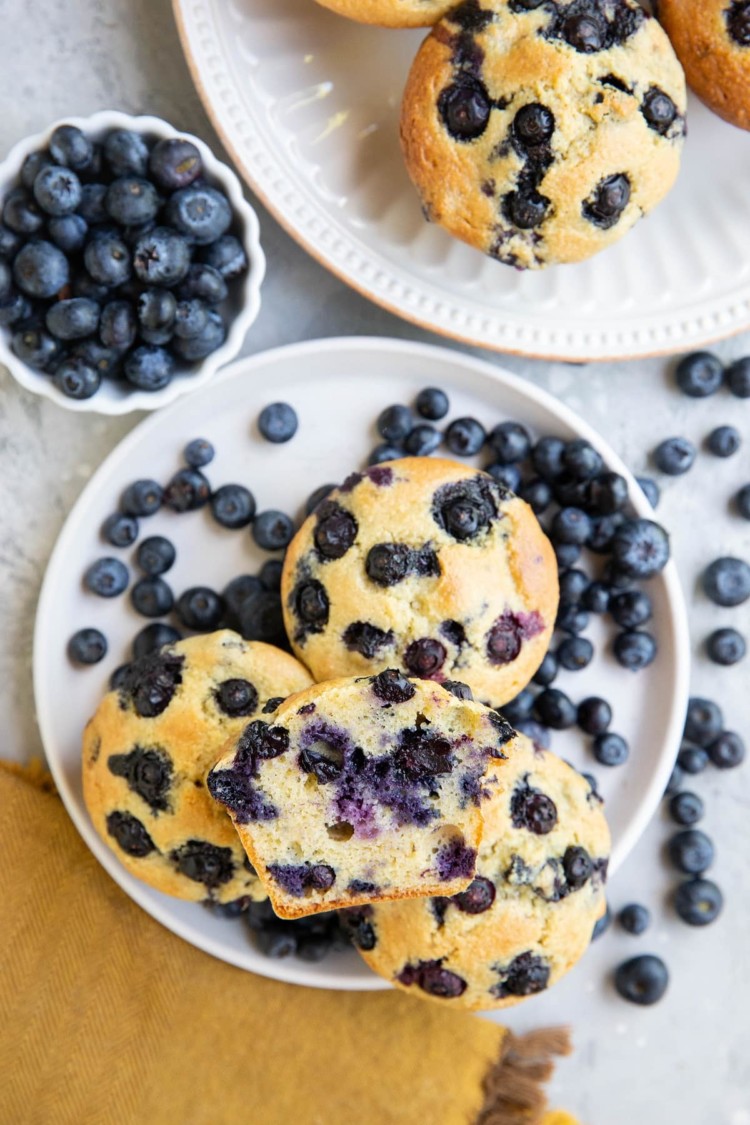 Blueberry Almond Flour Muffins - The Roasted Root