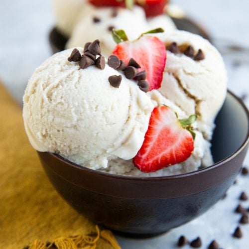 Nut Free Vegan Vanilla Ice Cream Recipe (Oat Milk Based!)
