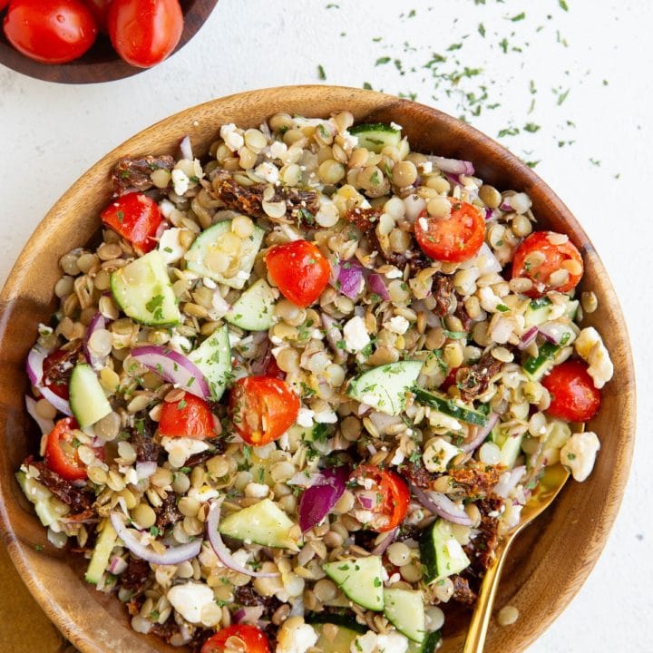 Greek Lentil Salad - The Roasted Root