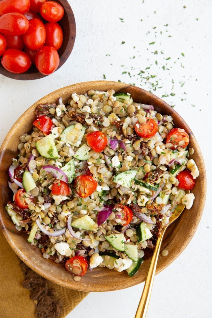 Greek Lentil Salad - The Roasted Root