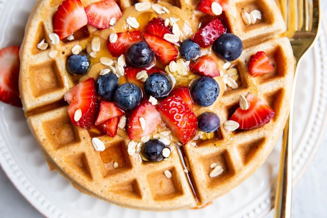 Oatmeal Protein Waffles (Gluten-Free) - The Roasted Root