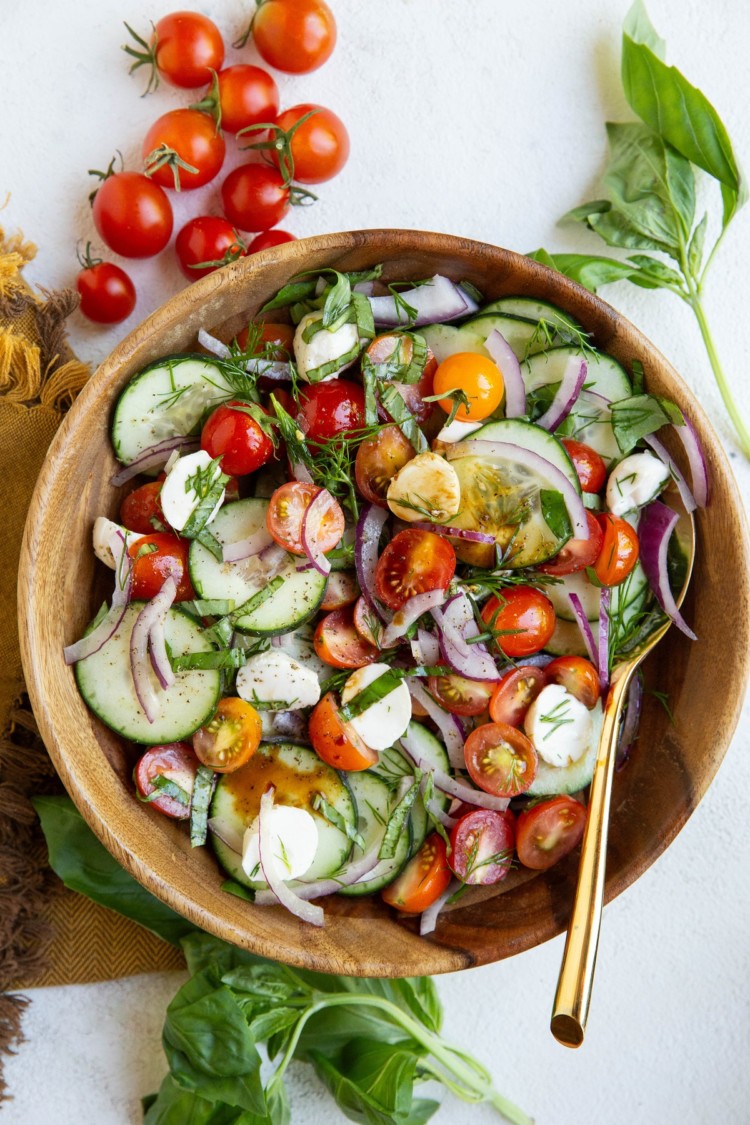 Cucumber Tomato Salad - The Roasted Root