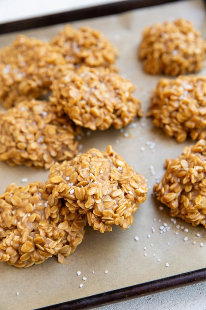 5-Ingredient No-Bake Oatmeal Peanut Butter Cookies - The Roasted Root