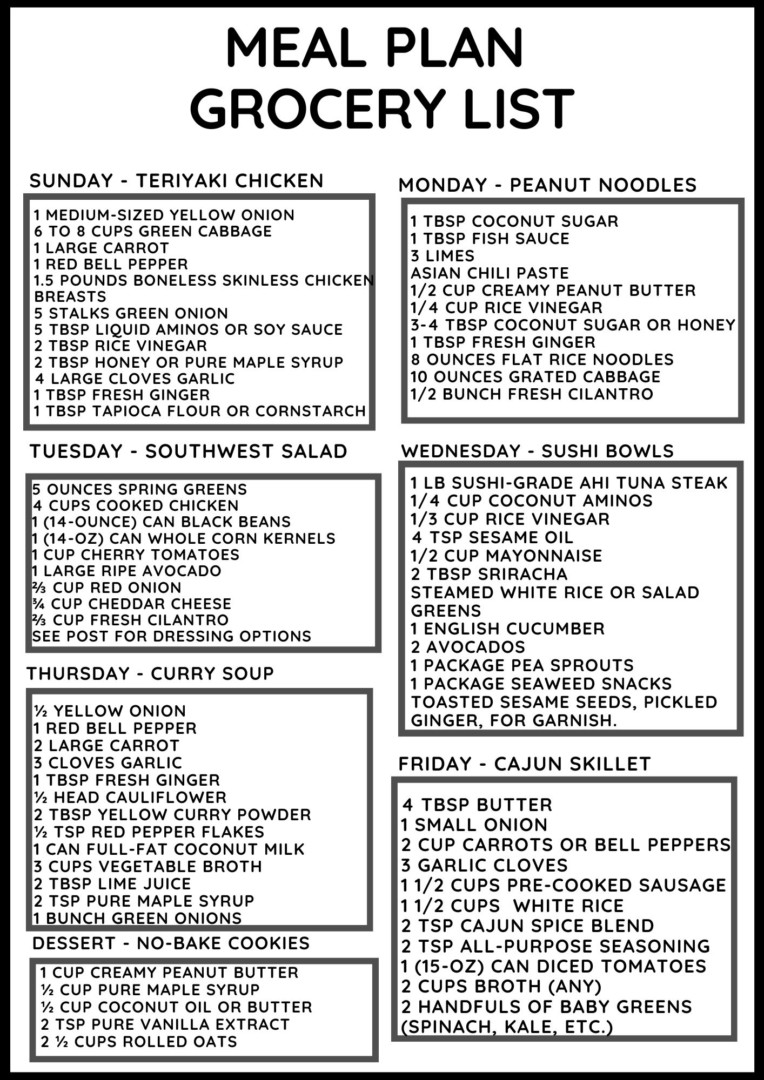 Healthy Weekly Meal Plan - Week 41 - The Roasted Root