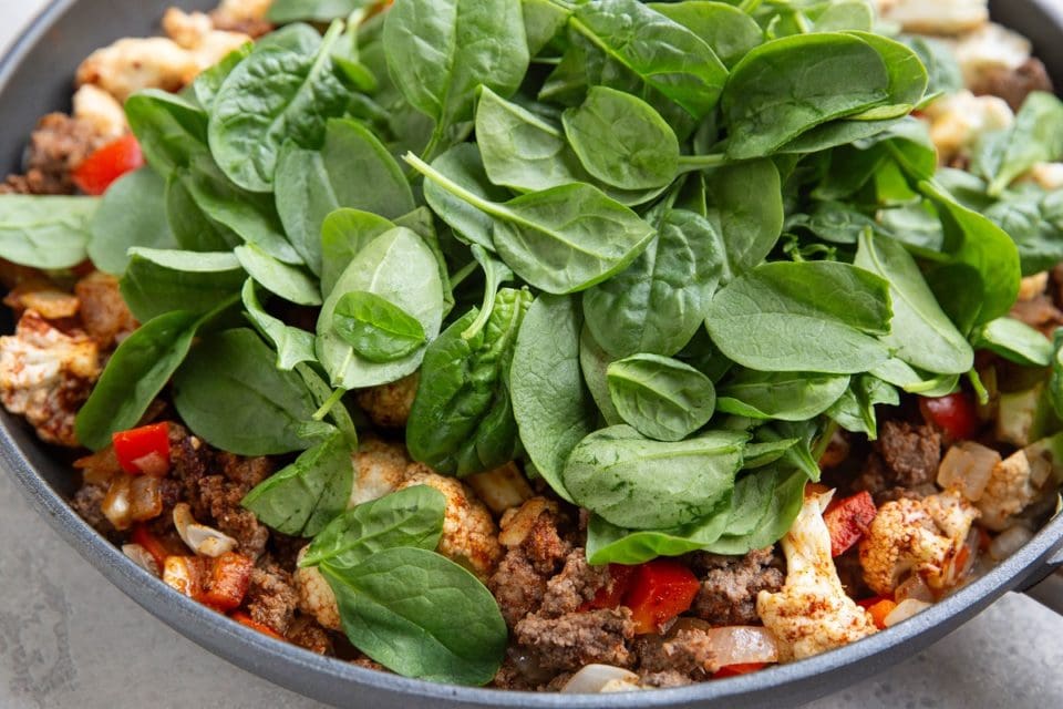 Mexican Inspired Ground Beef And Cauliflower Skillet The Roasted Root