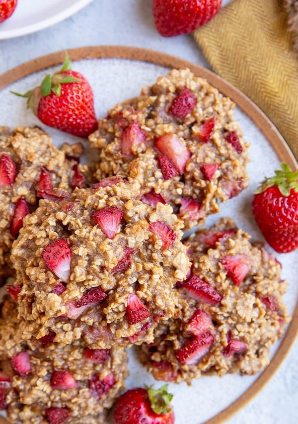 Plate of strawberry cookies