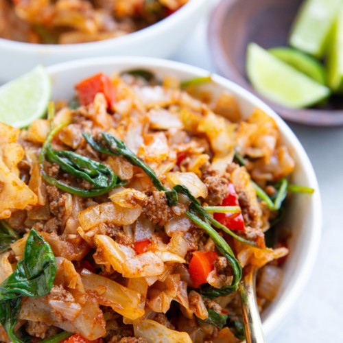 Mexican-Inspired Ground Beef and Cabbage Bowls - The Roasted Root