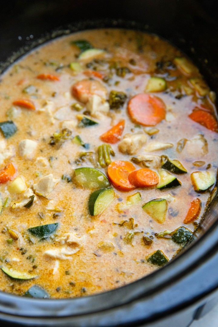 Crock Pot Thai Chicken Curry - The Roasted Root