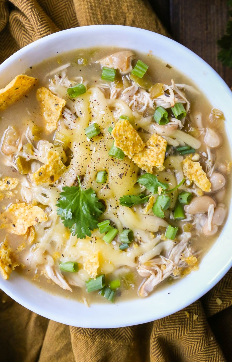 Crock Pot White Chicken Chili - The Roasted Root