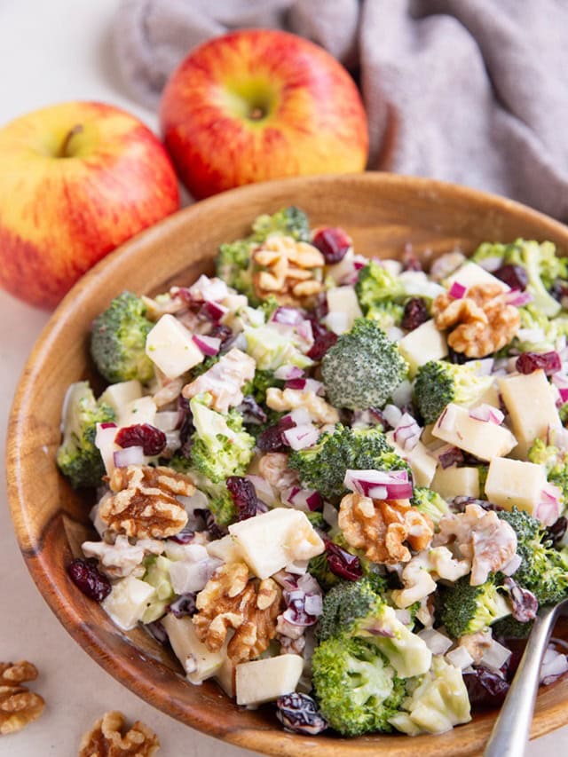 APPLE BROCCOLI SALAD STORY - The Roasted Root