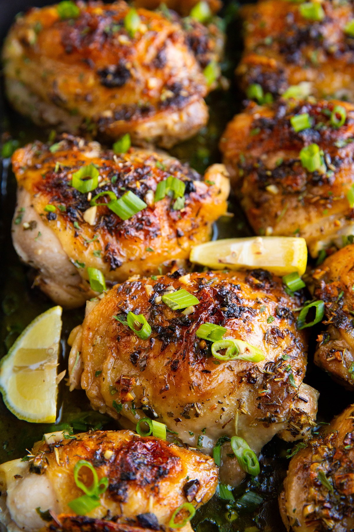 Crispy Garlic Butter Baked Chicken Thighs - The Roasted Root