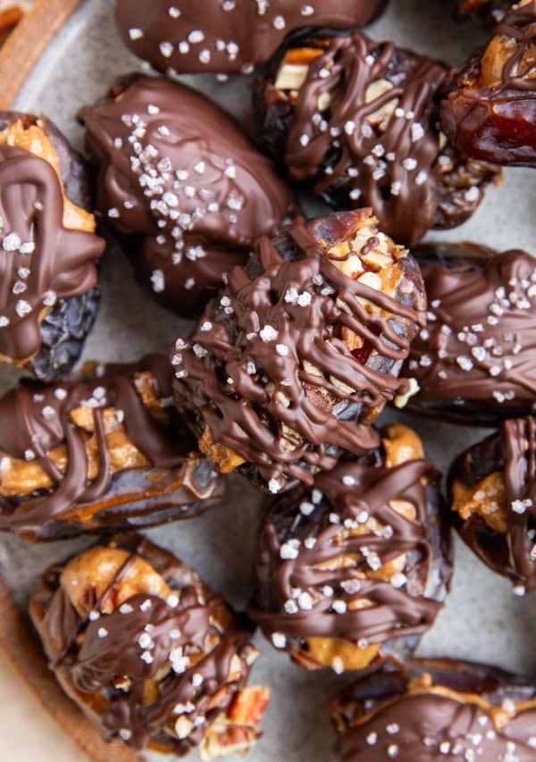 Plate of stuffed dates.