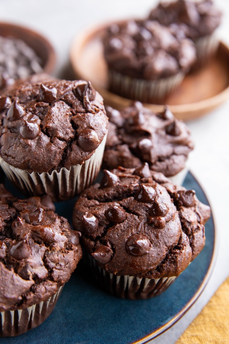 Healthy Double Chocolate Sweet Potato Muffins - The Roasted Root