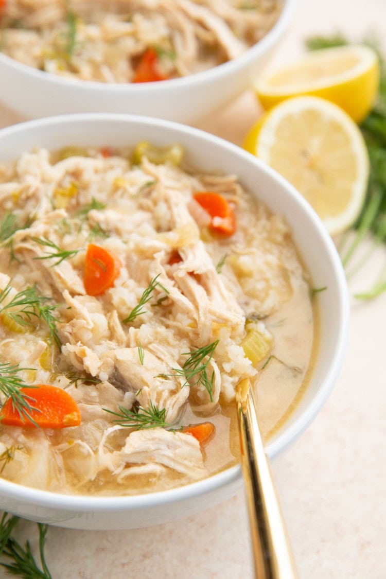 Avgolemono Soup (Greek Lemon Chicken Soup) - The Roasted Root