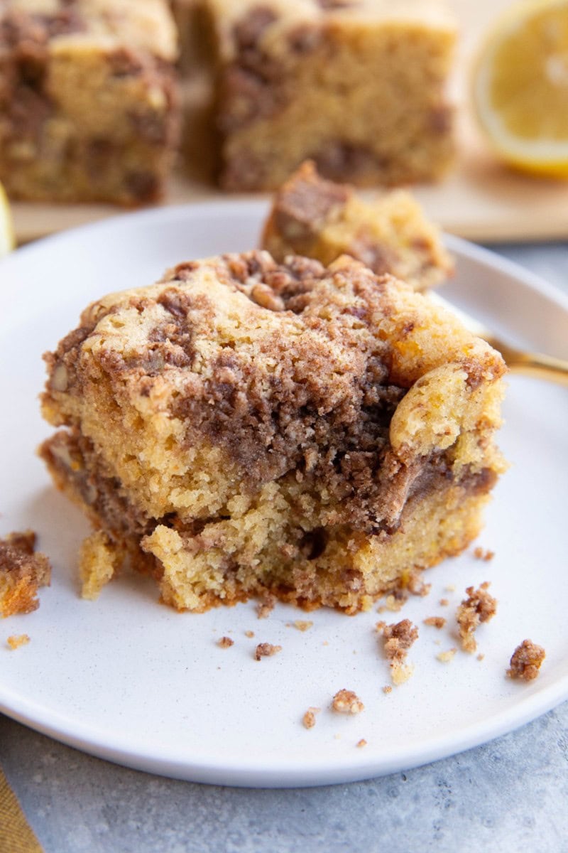 Healthy Almond Flour Lemon Coffee Cake (Paleo) - The Roasted Root