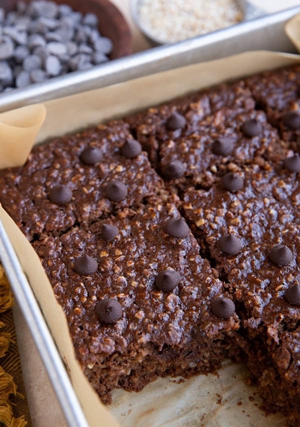 Double chocolate banana baked protein oatmeal