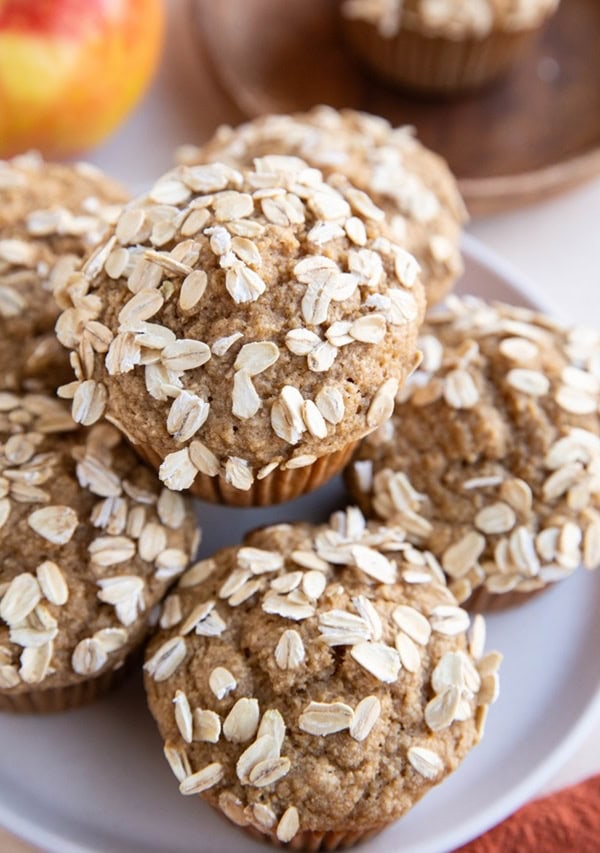 Plate of applesauce muffins