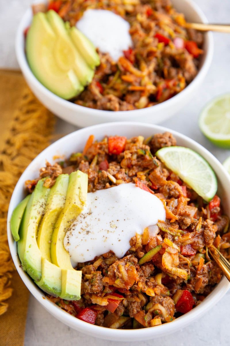 30-Minute Mexican Ground Beef and Zucchini Skillet - The Roasted Root