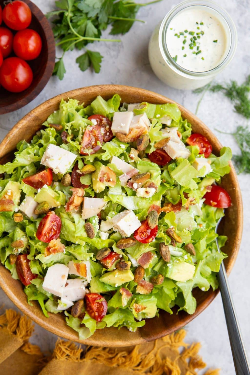 Chicken Bacon Avocado Ranch Salad - The Roasted Root