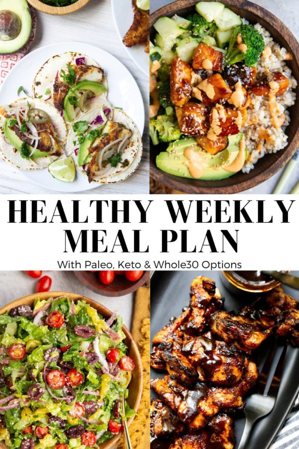 Healthy weekly meal plan