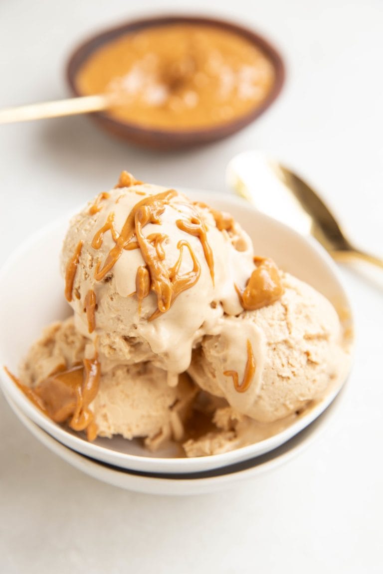 Peanut Butter Frozen Yogurt - The Roasted Root