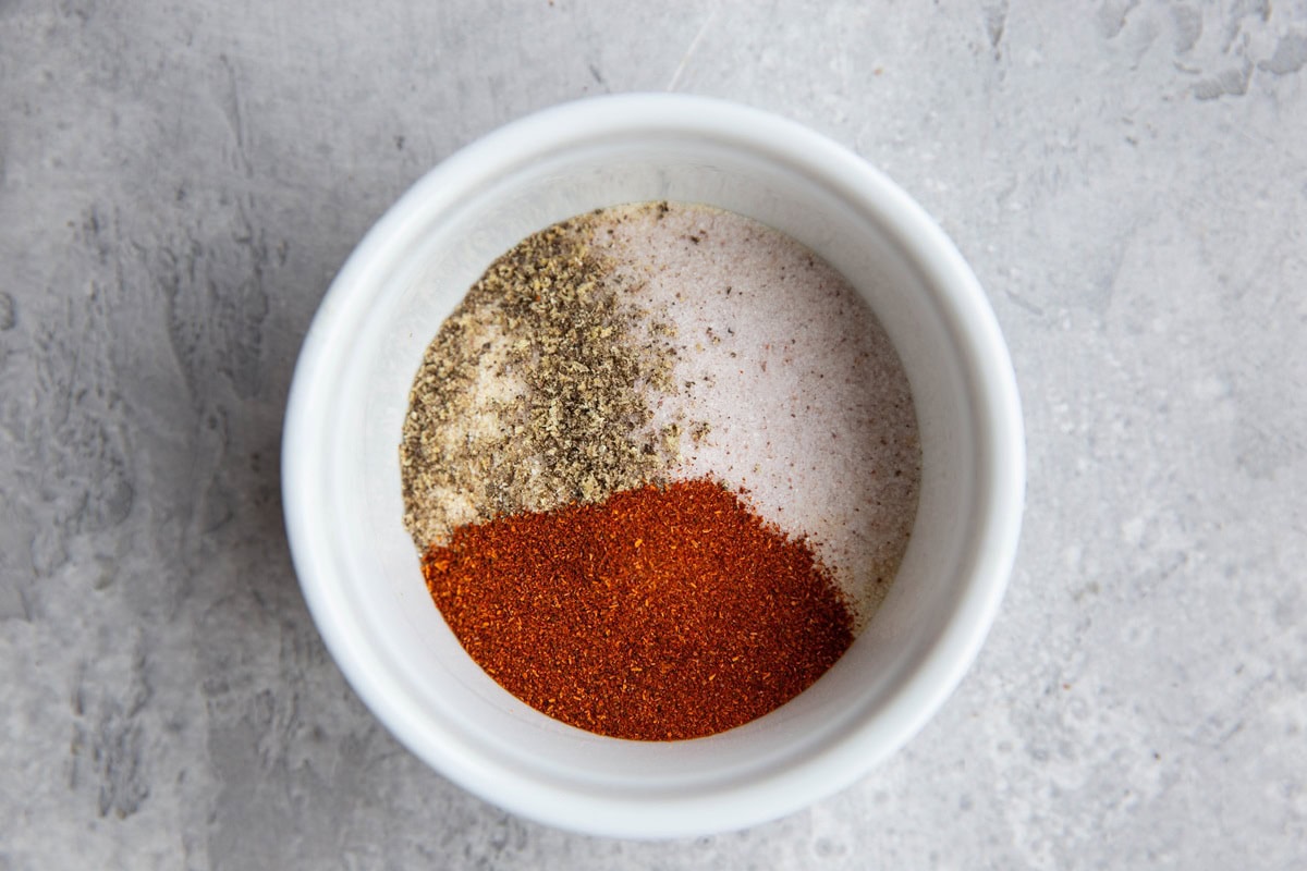 Small bowl of seasonings.