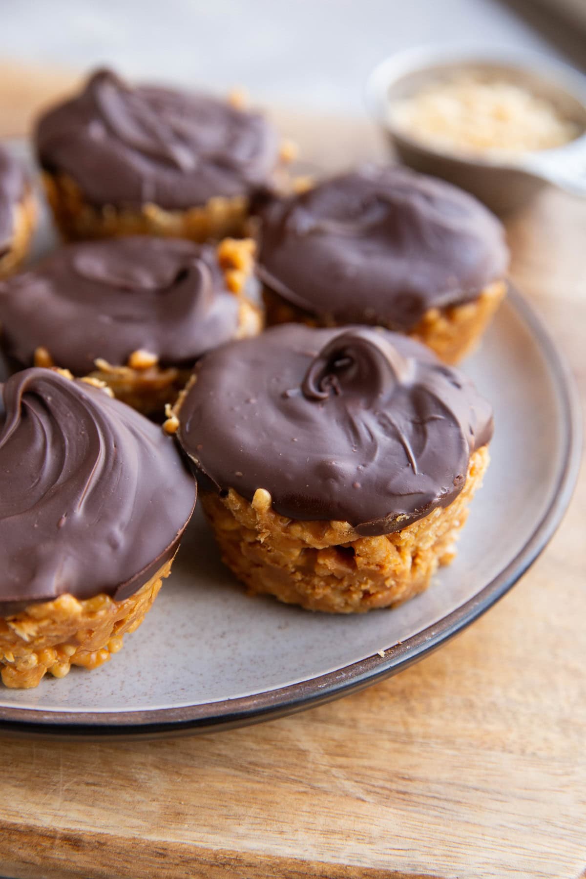 Chocolate Peanut Butter Cups on a plate.