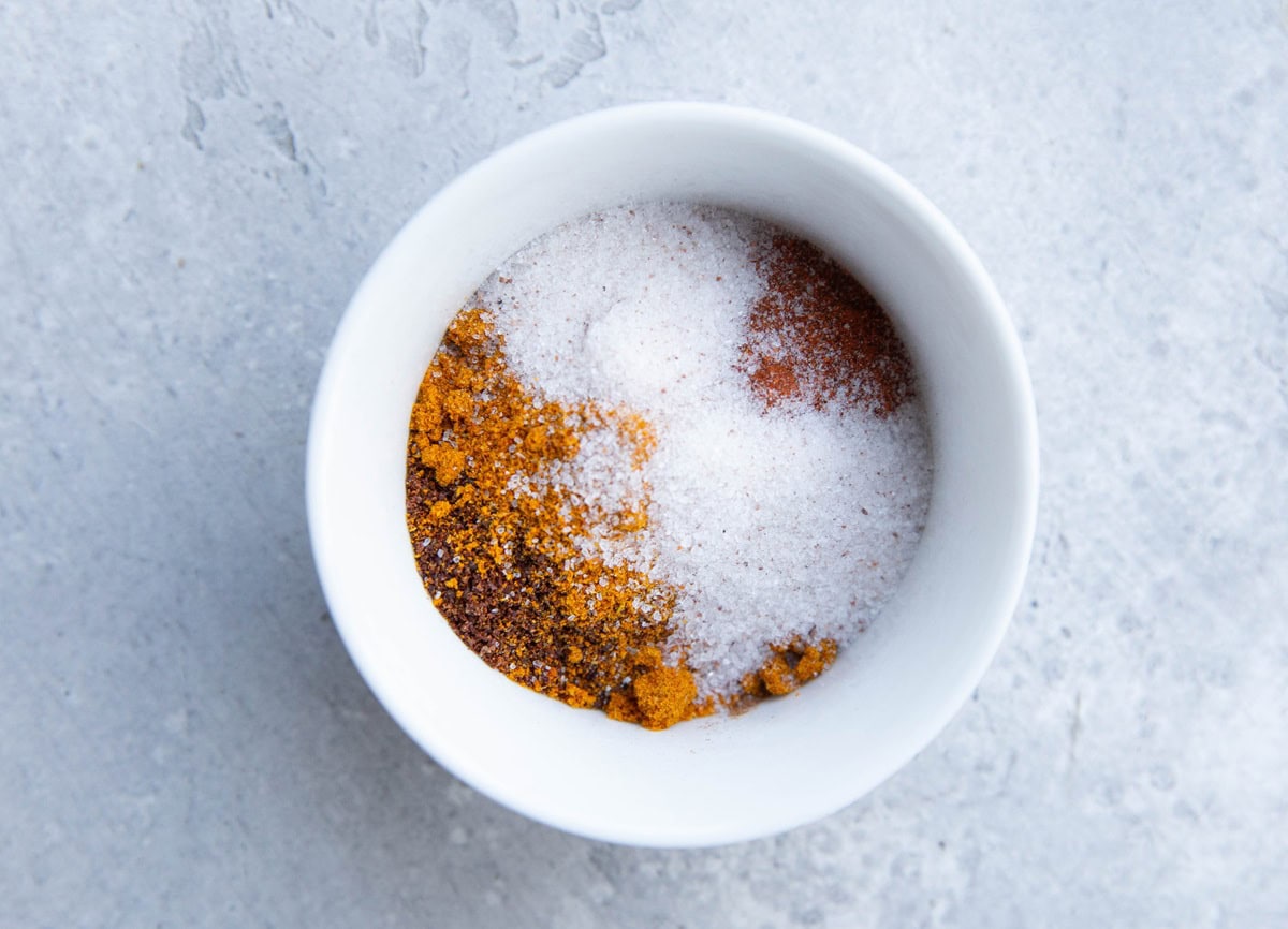 Small bowl full of spices.